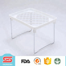 El estante plegable de la cocina blanca plástica durable del superventas para el almacenamiento